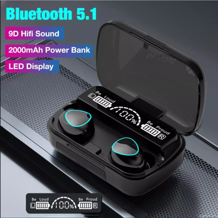 M10 tws cvc8.0 Digital Display Black Good If With No Reduction Headphones Wireless Earphone